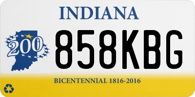 IN license plate 858KBG