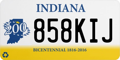 IN license plate 858KIJ