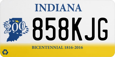 IN license plate 858KJG