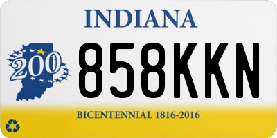 IN license plate 858KKN