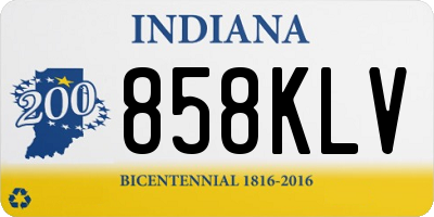 IN license plate 858KLV