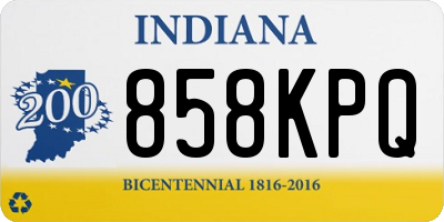 IN license plate 858KPQ