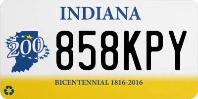 IN license plate 858KPY