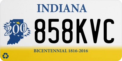 IN license plate 858KVC