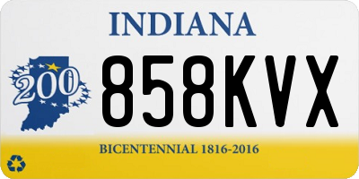 IN license plate 858KVX