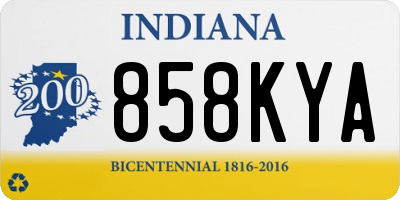 IN license plate 858KYA