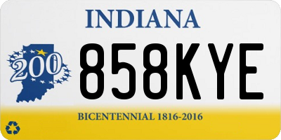 IN license plate 858KYE