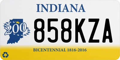 IN license plate 858KZA