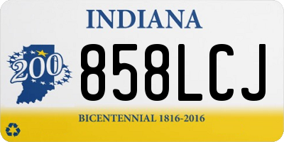 IN license plate 858LCJ