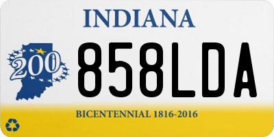 IN license plate 858LDA