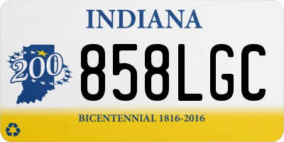 IN license plate 858LGC