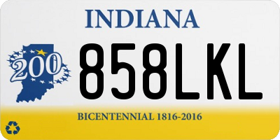 IN license plate 858LKL