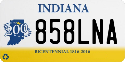 IN license plate 858LNA