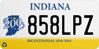 IN license plate 858LPZ