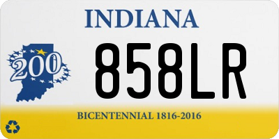 IN license plate 858LR