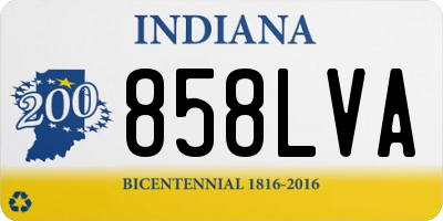 IN license plate 858LVA