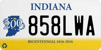 IN license plate 858LWA