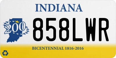 IN license plate 858LWR
