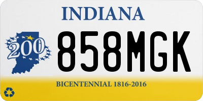 IN license plate 858MGK