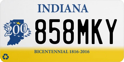 IN license plate 858MKY