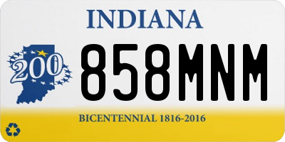 IN license plate 858MNM