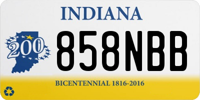 IN license plate 858NBB
