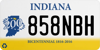 IN license plate 858NBH