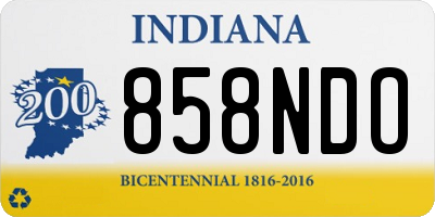 IN license plate 858NDO