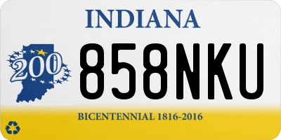 IN license plate 858NKU