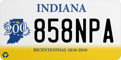IN license plate 858NPA