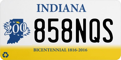 IN license plate 858NQS