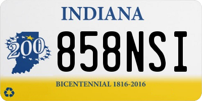 IN license plate 858NSI