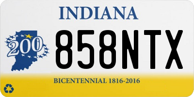 IN license plate 858NTX