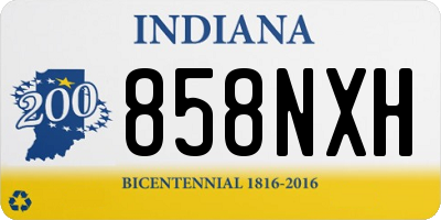 IN license plate 858NXH