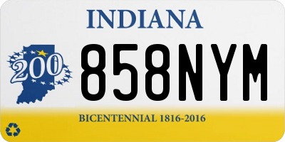 IN license plate 858NYM