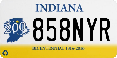 IN license plate 858NYR