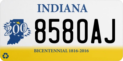 IN license plate 858OAJ