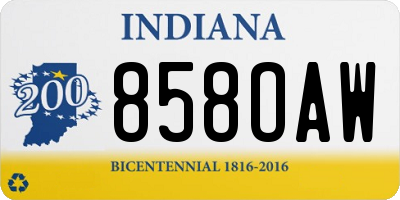 IN license plate 858OAW