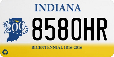 IN license plate 858OHR