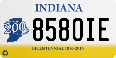 IN license plate 858OIE