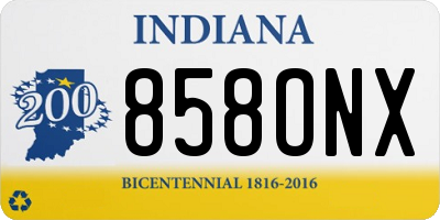 IN license plate 858ONX