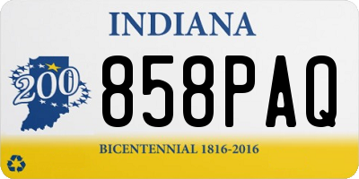IN license plate 858PAQ
