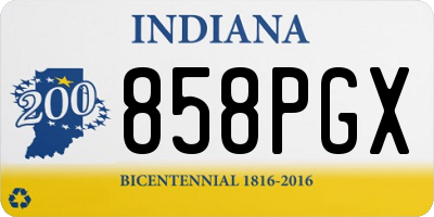 IN license plate 858PGX