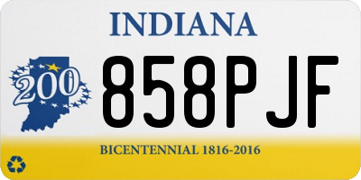 IN license plate 858PJF
