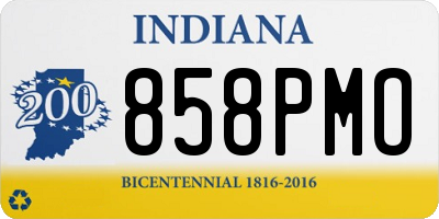 IN license plate 858PMO