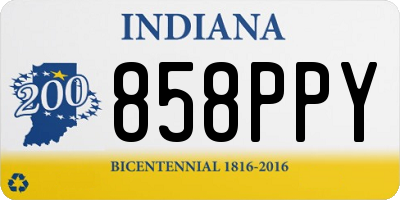 IN license plate 858PPY