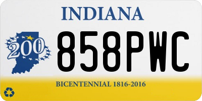 IN license plate 858PWC