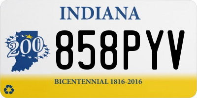 IN license plate 858PYV