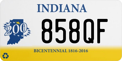 IN license plate 858QF