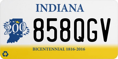 IN license plate 858QGV
